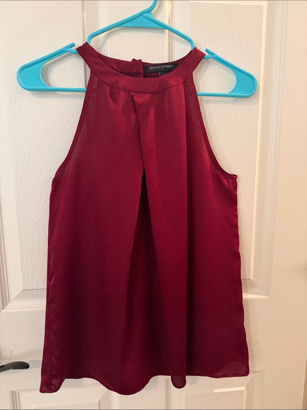 Banana Republic Women's Wine Halter Pleated Camisole